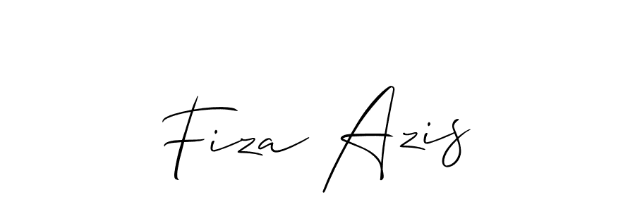 Design your own signature with our free online signature maker. With this signature software, you can create a handwritten (Allison_Script) signature for name Fiza Azis. Fiza Azis signature style 2 images and pictures png