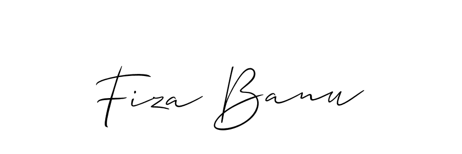 The best way (Allison_Script) to make a short signature is to pick only two or three words in your name. The name Fiza Banu include a total of six letters. For converting this name. Fiza Banu signature style 2 images and pictures png