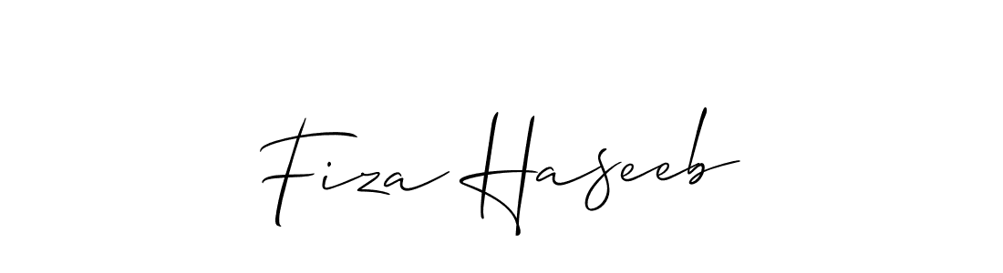 This is the best signature style for the Fiza Haseeb name. Also you like these signature font (Allison_Script). Mix name signature. Fiza Haseeb signature style 2 images and pictures png