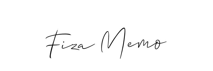 You should practise on your own different ways (Allison_Script) to write your name (Fiza Memo) in signature. don't let someone else do it for you. Fiza Memo signature style 2 images and pictures png