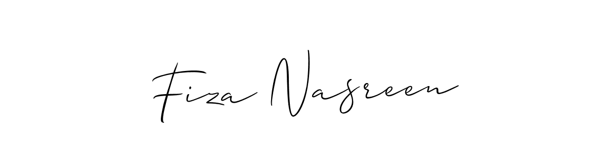 Also we have Fiza Nasreen name is the best signature style. Create professional handwritten signature collection using Allison_Script autograph style. Fiza Nasreen signature style 2 images and pictures png