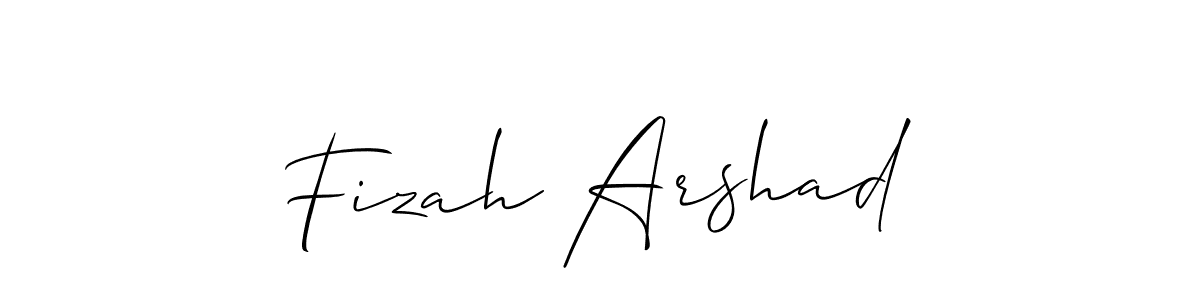 How to make Fizah Arshad name signature. Use Allison_Script style for creating short signs online. This is the latest handwritten sign. Fizah Arshad signature style 2 images and pictures png