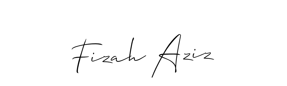 Make a short Fizah Aziz signature style. Manage your documents anywhere anytime using Allison_Script. Create and add eSignatures, submit forms, share and send files easily. Fizah Aziz signature style 2 images and pictures png