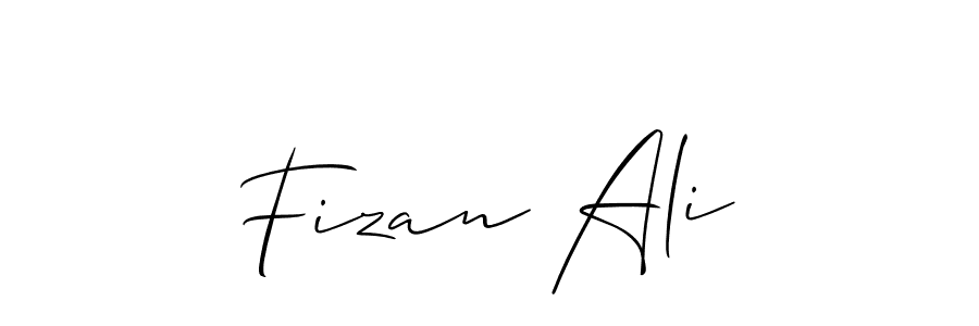 Use a signature maker to create a handwritten signature online. With this signature software, you can design (Allison_Script) your own signature for name Fizan Ali. Fizan Ali signature style 2 images and pictures png