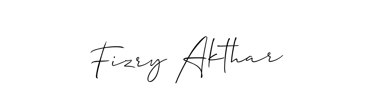 Also You can easily find your signature by using the search form. We will create Fizry Akthar name handwritten signature images for you free of cost using Allison_Script sign style. Fizry Akthar signature style 2 images and pictures png