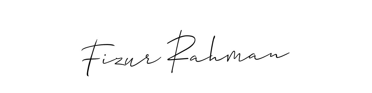 Also we have Fizur Rahman name is the best signature style. Create professional handwritten signature collection using Allison_Script autograph style. Fizur Rahman signature style 2 images and pictures png