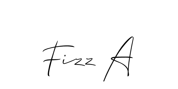 Use a signature maker to create a handwritten signature online. With this signature software, you can design (Allison_Script) your own signature for name Fizz A. Fizz A signature style 2 images and pictures png