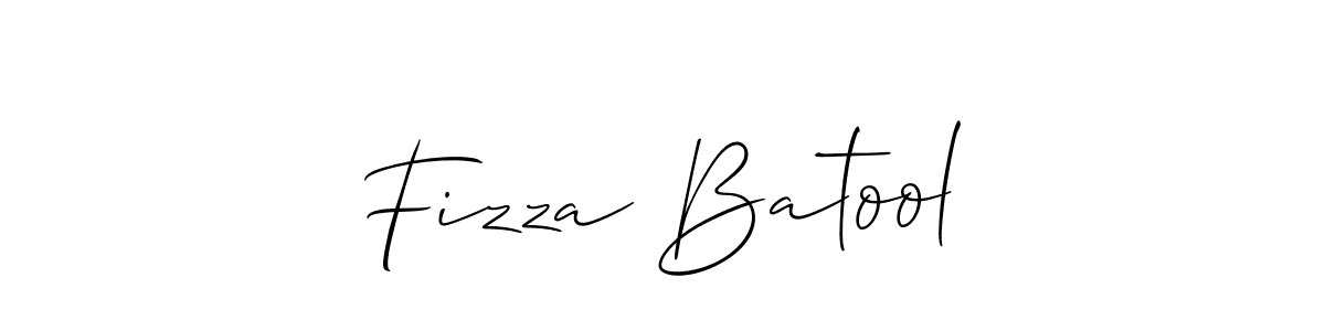 How to make Fizza Batool signature? Allison_Script is a professional autograph style. Create handwritten signature for Fizza Batool name. Fizza Batool signature style 2 images and pictures png