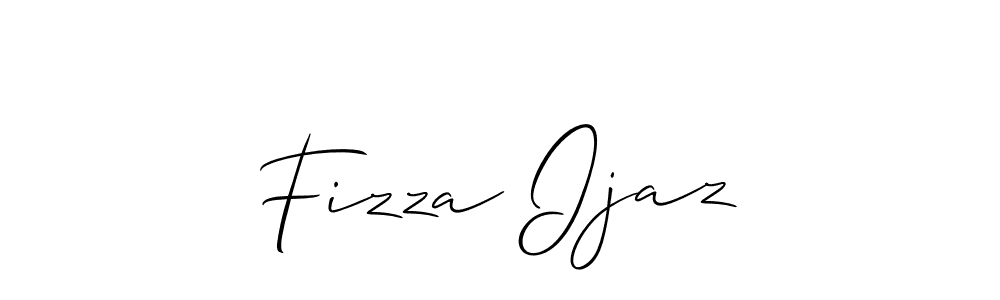 Make a beautiful signature design for name Fizza Ijaz. With this signature (Allison_Script) style, you can create a handwritten signature for free. Fizza Ijaz signature style 2 images and pictures png