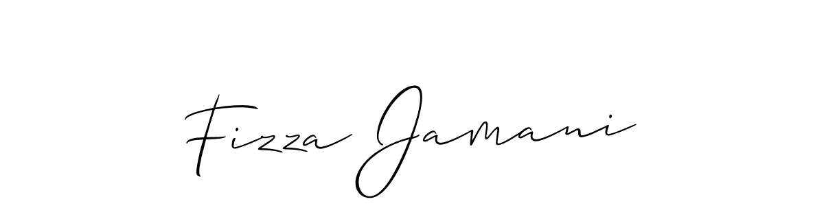 Design your own signature with our free online signature maker. With this signature software, you can create a handwritten (Allison_Script) signature for name Fizza Jamani. Fizza Jamani signature style 2 images and pictures png