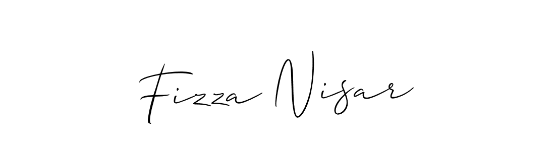 How to make Fizza Nisar name signature. Use Allison_Script style for creating short signs online. This is the latest handwritten sign. Fizza Nisar signature style 2 images and pictures png
