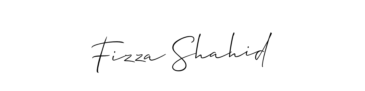 Make a short Fizza Shahid signature style. Manage your documents anywhere anytime using Allison_Script. Create and add eSignatures, submit forms, share and send files easily. Fizza Shahid signature style 2 images and pictures png