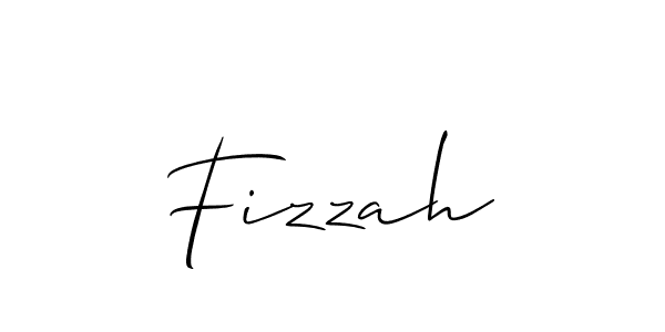 Make a beautiful signature design for name Fizzah. With this signature (Allison_Script) style, you can create a handwritten signature for free. Fizzah signature style 2 images and pictures png