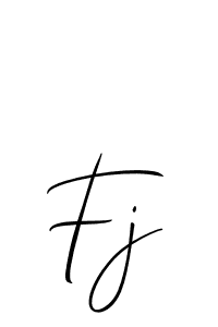 Fj stylish signature style. Best Handwritten Sign (Allison_Script) for my name. Handwritten Signature Collection Ideas for my name Fj. Fj signature style 2 images and pictures png