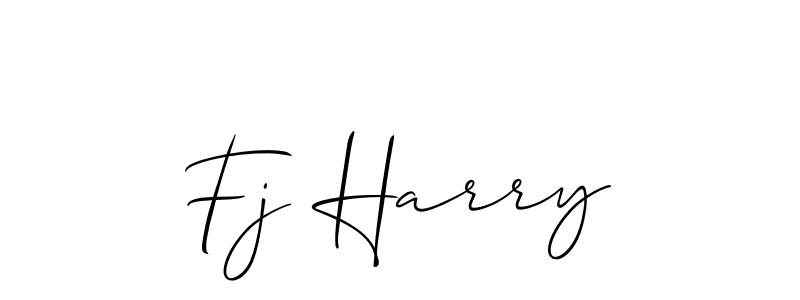 You should practise on your own different ways (Allison_Script) to write your name (Fj Harry) in signature. don't let someone else do it for you. Fj Harry signature style 2 images and pictures png