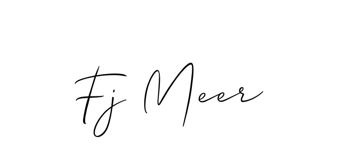 Create a beautiful signature design for name Fj Meer. With this signature (Allison_Script) fonts, you can make a handwritten signature for free. Fj Meer signature style 2 images and pictures png