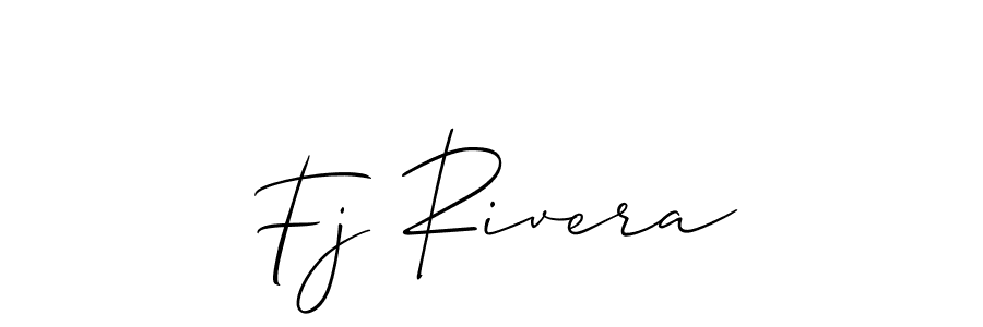 The best way (Allison_Script) to make a short signature is to pick only two or three words in your name. The name Fj Rivera include a total of six letters. For converting this name. Fj Rivera signature style 2 images and pictures png