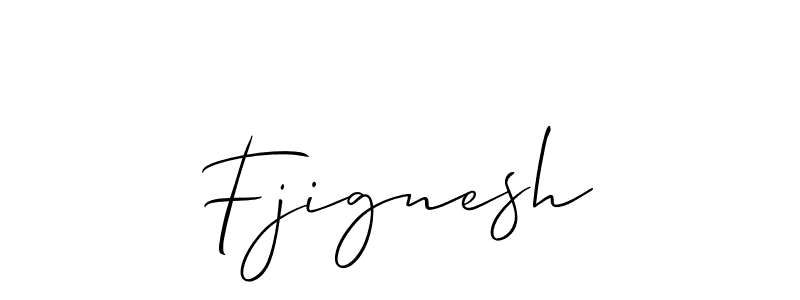 Make a beautiful signature design for name Fjignesh. With this signature (Allison_Script) style, you can create a handwritten signature for free. Fjignesh signature style 2 images and pictures png