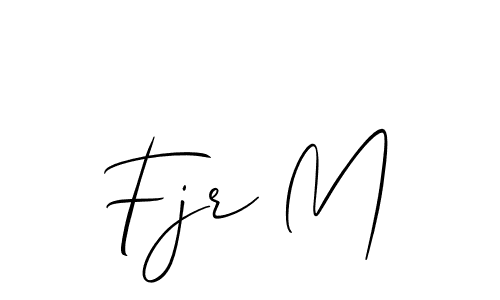 Similarly Allison_Script is the best handwritten signature design. Signature creator online .You can use it as an online autograph creator for name Fjr M. Fjr M signature style 2 images and pictures png