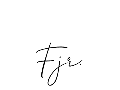 How to make Fjr. name signature. Use Allison_Script style for creating short signs online. This is the latest handwritten sign. Fjr. signature style 2 images and pictures png