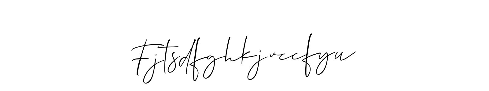 Similarly Allison_Script is the best handwritten signature design. Signature creator online .You can use it as an online autograph creator for name Fjtsdfghkjvccfyu. Fjtsdfghkjvccfyu signature style 2 images and pictures png