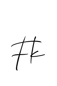 How to make Fk name signature. Use Allison_Script style for creating short signs online. This is the latest handwritten sign. Fk signature style 2 images and pictures png