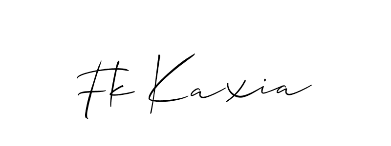 How to Draw Fk Kaxia signature style? Allison_Script is a latest design signature styles for name Fk Kaxia. Fk Kaxia signature style 2 images and pictures png