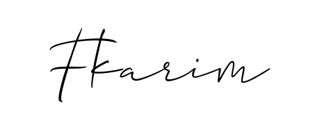 Looking for an artistic signature for Fkarim? The Allison_Script calligraphy style gives a sophisticated flow suitable for business cards and emails. Fkarim signature style 2 images and pictures png