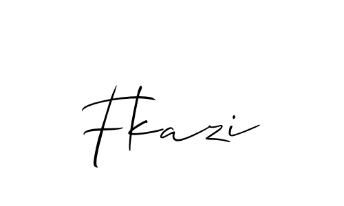 Create a beautiful signature design for name Fkazi. With this signature (Allison_Script) fonts, you can make a handwritten signature for free. Fkazi signature style 2 images and pictures png