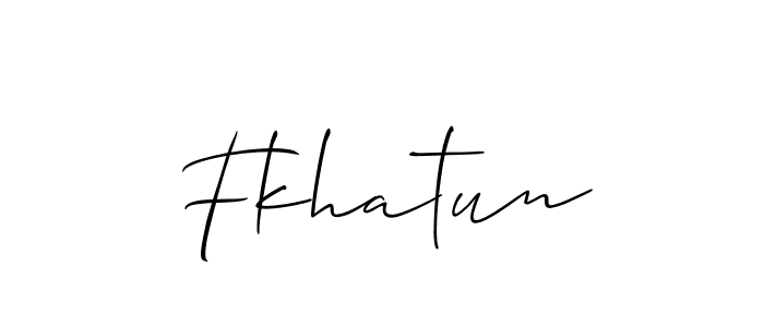 Create a beautiful signature design for name Fkhatun. With this signature (Allison_Script) fonts, you can make a handwritten signature for free. Fkhatun signature style 2 images and pictures png