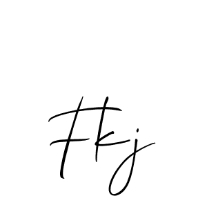 Create a beautiful signature design for name Fkj. With this signature (Allison_Script) fonts, you can make a handwritten signature for free. Fkj signature style 2 images and pictures png