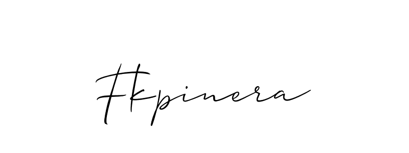 Design your own signature with our free online signature maker. With this signature software, you can create a handwritten (Allison_Script) signature for name Fkpinera. Fkpinera signature style 2 images and pictures png