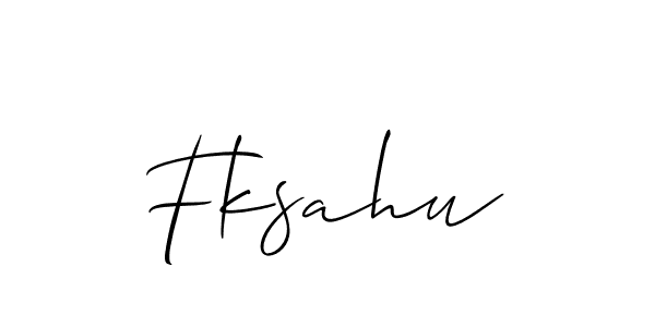 Best and Professional Signature Style for Fksahu. Allison_Script Best Signature Style Collection. Fksahu signature style 2 images and pictures png