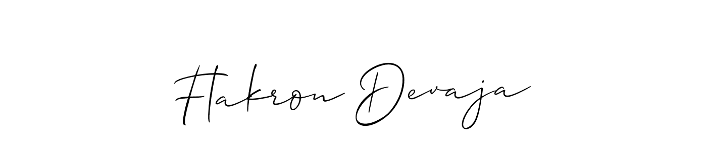 Use a signature maker to create a handwritten signature online. With this signature software, you can design (Allison_Script) your own signature for name Flakron Devaja. Flakron Devaja signature style 2 images and pictures png