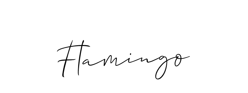 Create a beautiful signature design for name Flamingo. With this signature (Allison_Script) fonts, you can make a handwritten signature for free. Flamingo signature style 2 images and pictures png