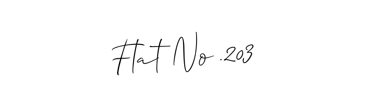 Once you've used our free online signature maker to create your best signature Allison_Script style, it's time to enjoy all of the benefits that Flat No .203 name signing documents. Flat No .203 signature style 2 images and pictures png