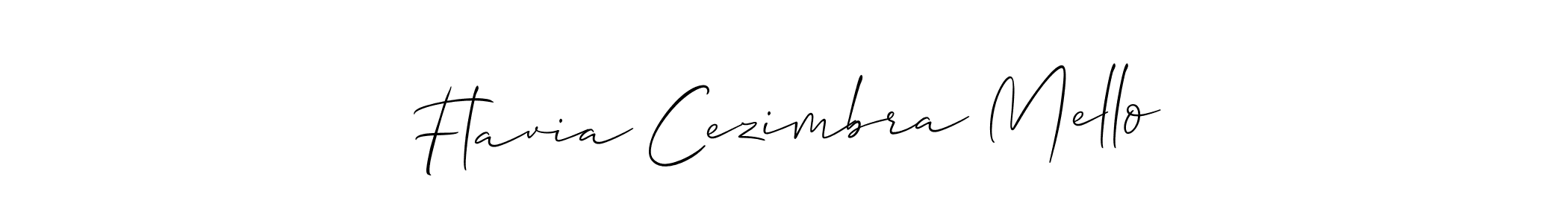 Make a beautiful signature design for name Flavia Cezimbra Mello. With this signature (Allison_Script) style, you can create a handwritten signature for free. Flavia Cezimbra Mello signature style 2 images and pictures png