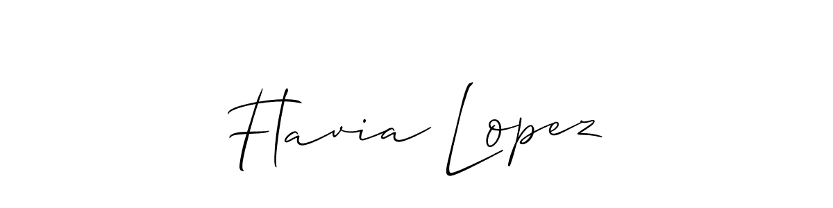 Flavia Lopez stylish signature style. Best Handwritten Sign (Allison_Script) for my name. Handwritten Signature Collection Ideas for my name Flavia Lopez. Flavia Lopez signature style 2 images and pictures png