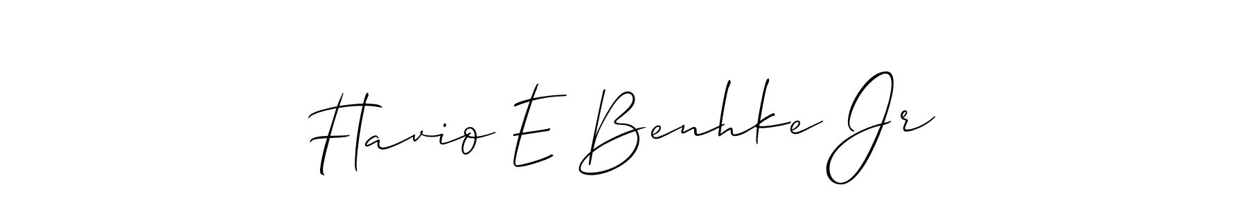 Allison_Script is a professional signature style that is perfect for those who want to add a touch of class to their signature. It is also a great choice for those who want to make their signature more unique. Get Flavio E Benhke Jr name to fancy signature for free. Flavio E Benhke Jr signature style 2 images and pictures png