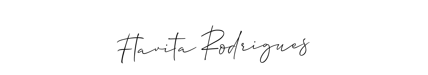 Use a signature maker to create a handwritten signature online. With this signature software, you can design (Allison_Script) your own signature for name Flavita Rodrigues. Flavita Rodrigues signature style 2 images and pictures png