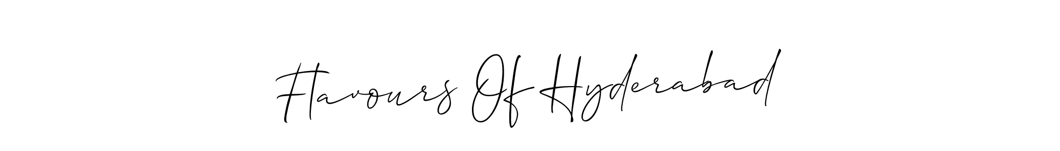 How to Draw Flavours Of Hyderabad signature style? Allison_Script is a latest design signature styles for name Flavours Of Hyderabad. Flavours Of Hyderabad signature style 2 images and pictures png