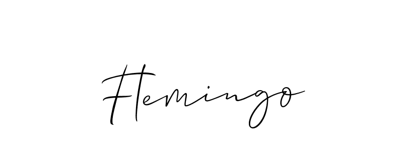 Make a beautiful signature design for name Flemingo. With this signature (Allison_Script) style, you can create a handwritten signature for free. Flemingo signature style 2 images and pictures png