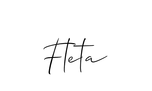 How to Draw Fleta signature style? Allison_Script is a latest design signature styles for name Fleta. Fleta signature style 2 images and pictures png