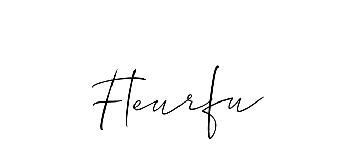 Best and Professional Signature Style for Fleurfu. Allison_Script Best Signature Style Collection. Fleurfu signature style 2 images and pictures png