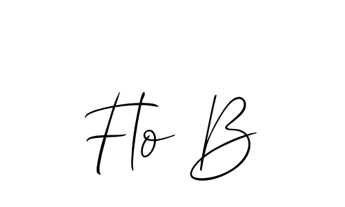 The best way (Allison_Script) to make a short signature is to pick only two or three words in your name. The name Flo B include a total of six letters. For converting this name. Flo B signature style 2 images and pictures png