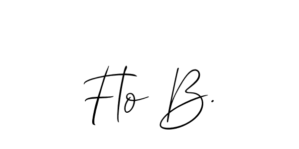 How to make Flo B. signature? Allison_Script is a professional autograph style. Create handwritten signature for Flo B. name. Flo B. signature style 2 images and pictures png