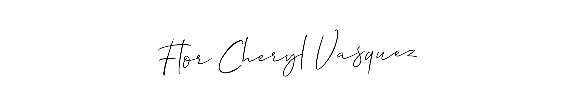 Also we have Flor Cheryl Vasquez name is the best signature style. Create professional handwritten signature collection using Allison_Script autograph style. Flor Cheryl Vasquez signature style 2 images and pictures png