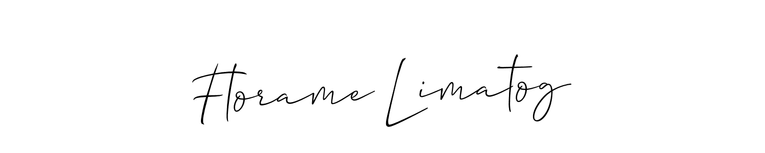 Similarly Allison_Script is the best handwritten signature design. Signature creator online .You can use it as an online autograph creator for name Florame Limatog. Florame Limatog signature style 2 images and pictures png