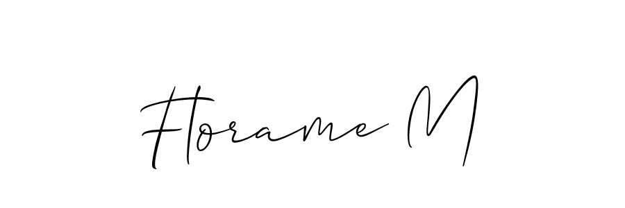 Use a signature maker to create a handwritten signature online. With this signature software, you can design (Allison_Script) your own signature for name Florame M. Florame M signature style 2 images and pictures png