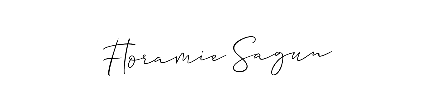 How to make Floramie Sagun signature? Allison_Script is a professional autograph style. Create handwritten signature for Floramie Sagun name. Floramie Sagun signature style 2 images and pictures png